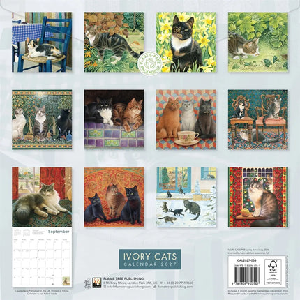 Flame Tree Ivory Cats Kalender 2027
