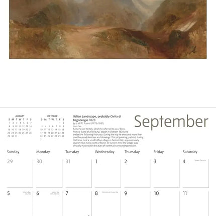 Flame Tree J M W Turner Kalender 2027