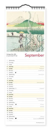 Flame Tree Japanese Woodblocks Slimline Kalender 2027