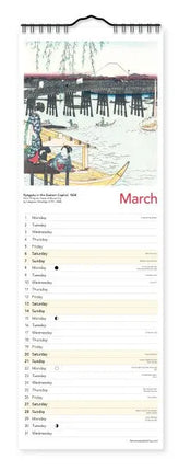 Flame Tree Japanese Woodblocks Slimline Kalender 2027