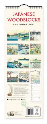 Flame Tree Japanese Woodblocks Slimline Kalender 2027