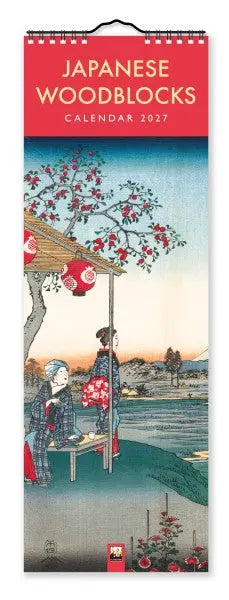 Flame Tree Japanese Woodblocks Slimline Kalender 2027