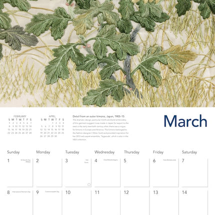 Flame Tree Kimono Textiles Kalender 2026