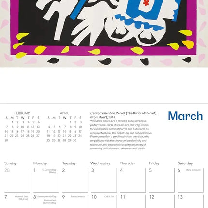 Flame Tree Matisse Jazz Kalender 2027 Mini