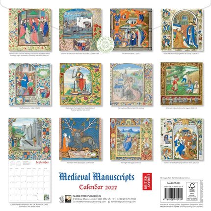Flame Tree Medieval Manuscripts Kalender 2027