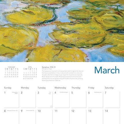 Flame Tree Monet's Waterlilies Kalender 2026