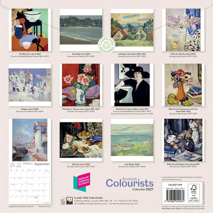 Flame Tree National Galleries Scotland: Scottish Colourists Kalender 2027