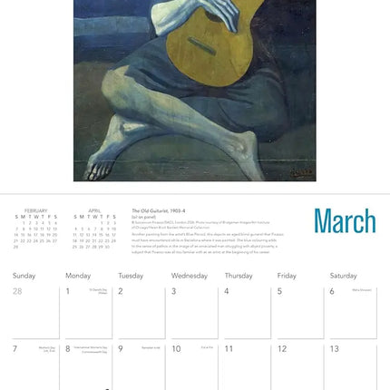Flame Tree Pablo Picasso Kalender 2027