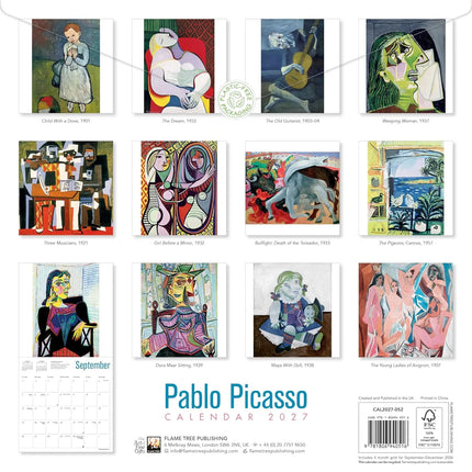 Flame Tree Pablo Picasso Kalender 2027