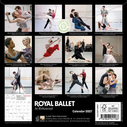 Flame Tree Royal Ballet Kalender 2027 Mini