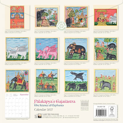 Flame Tree Science of Elephants Kalender 2027