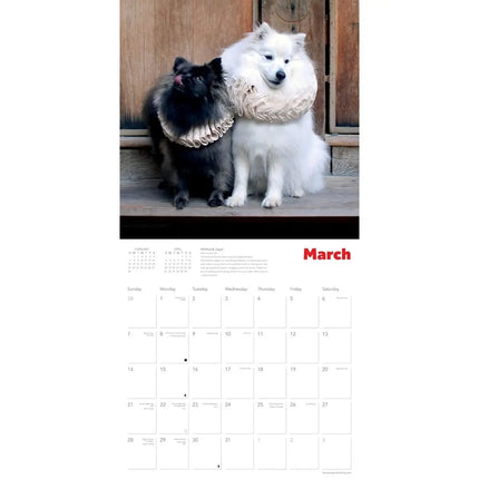 Flame Tree Shakespeare's Globe: Dogs in Ruffs Kalender 2027