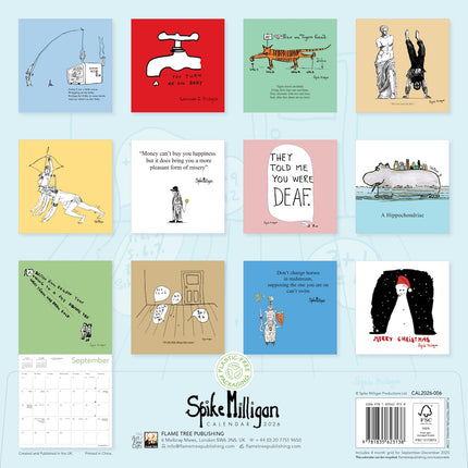Flame Tree Spike Milligan Kalender 2026