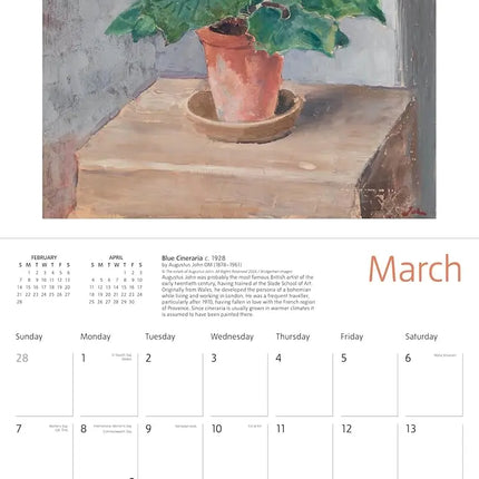 Flame Tree Tate; Art of the Garden Kalender 2027