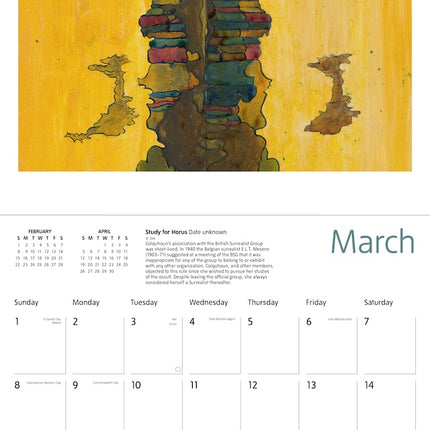 Flame Tree Tate: Ithell Colquhoun Kalender 2026