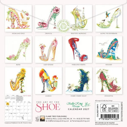 Flame Tree The Art of the Shoe Kalender 2027 Mini