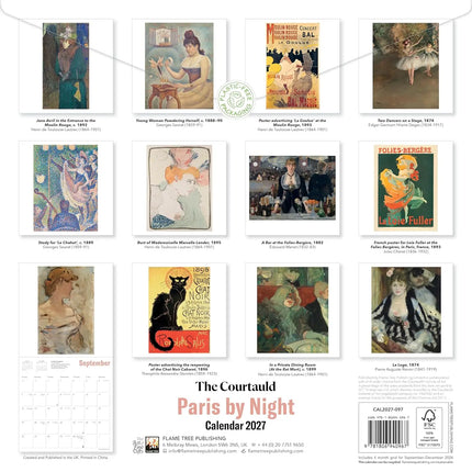 Flame Tree The Courtauld, Paris by Night Kalender 2027