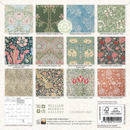 Flame Tree William Morris Kalender 2027 Mini
