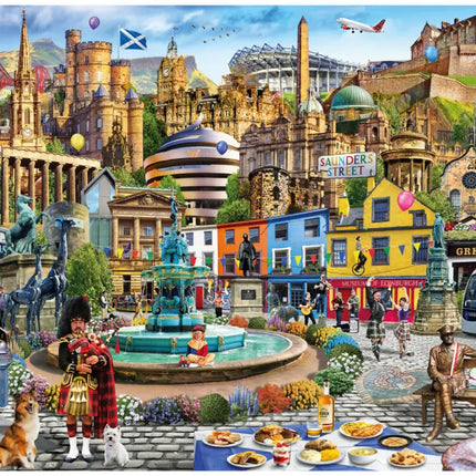 Gibsons A Day Out in Edinburgh Puzzel 1000 Stukjes