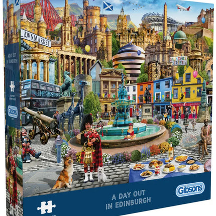 Gibsons A Day Out in Edinburgh Puzzel 1000 Stukjes