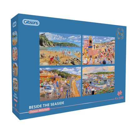 Gibsons Beside the Seaside Puzzel 4x 500 Stukjes