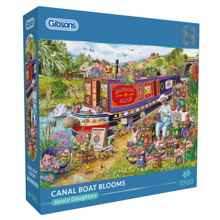 Gibsons Canal Boat Blooms Puzzel 1000 Stukjes