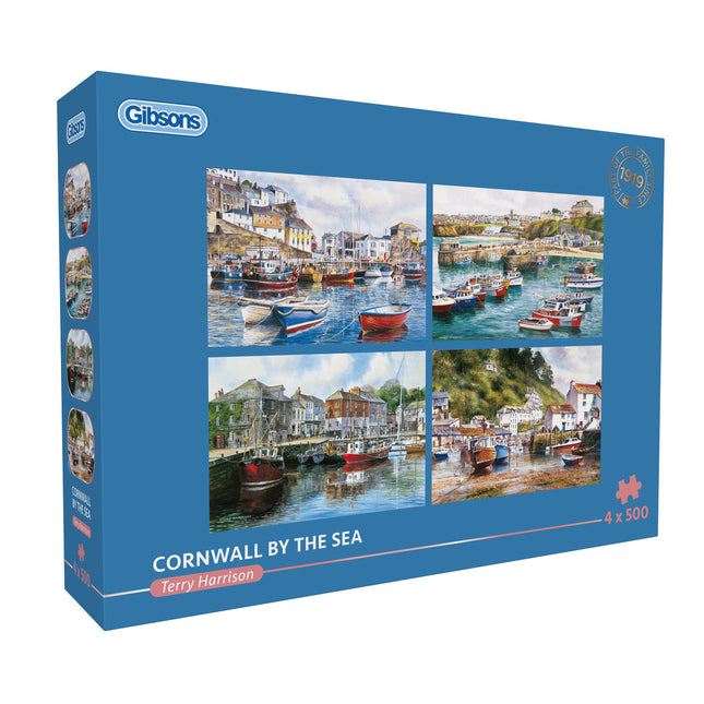 Gibsons Cornwall by the Sea Puzzel 4x 500 Stukjes