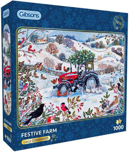 Gibsons Festive Farm Puzzel 1000 Stukjes