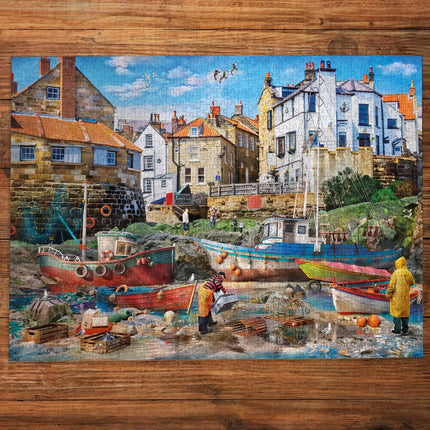 Gibsons Fishermen at Robin Hood's Bay Puzzel 1000 Stukjes