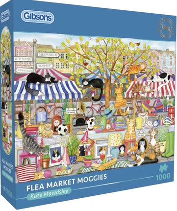 Gibsons Flea Market Moggies Puzzel 1000 Stukjes
