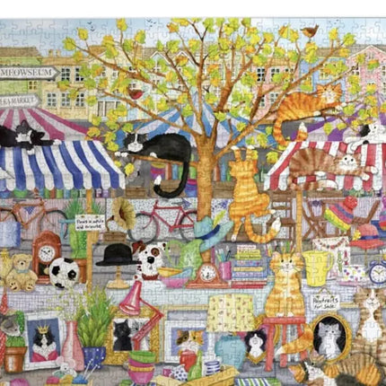 Gibsons Flea Market Moggies Puzzel 1000 Stukjes