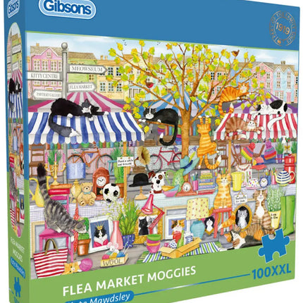 Gibsons Flea Market Moggies Puzzel 100XXL Stukjes