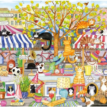 Gibsons Flea Market Moggies Puzzel 100XXL Stukjes