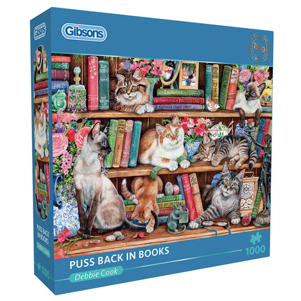 Gibsons Puss Back in Books Puzzel 1000 Stukjes