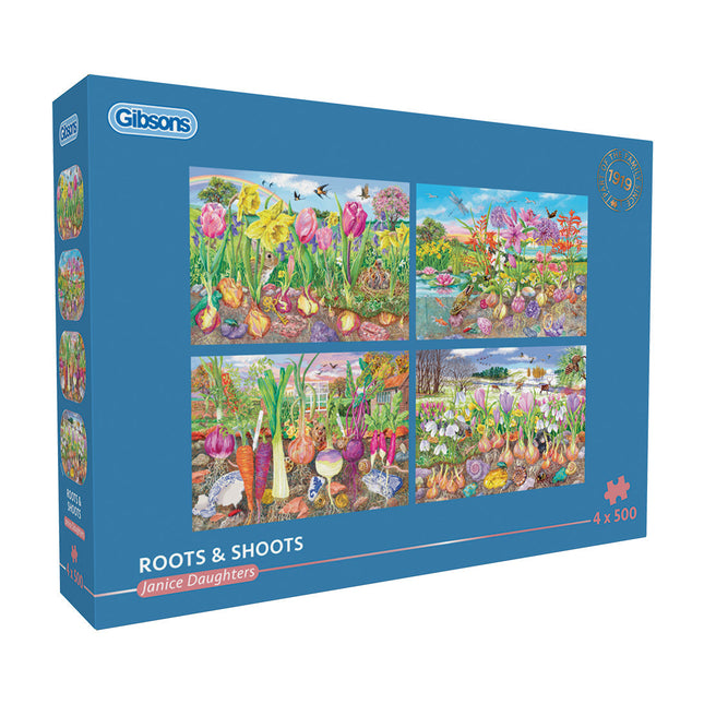 Gibsons Roots and Shoots Puzzel 4x 500 Stukjes