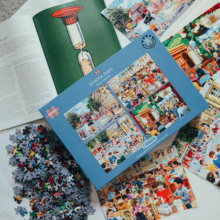 Gibsons School Days Puzzel 4x 500 Stukjes