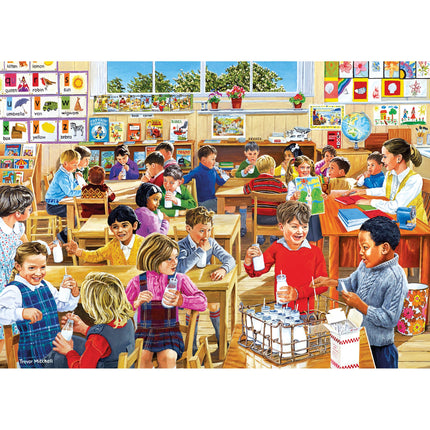 Gibsons School Days Puzzel 4x 500 Stukjes