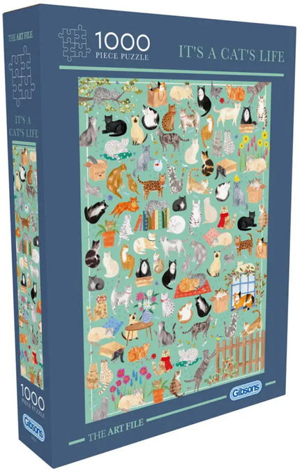 Gibsons The Art File: It's a Cat's Life Puzzel 1000 Stukjes