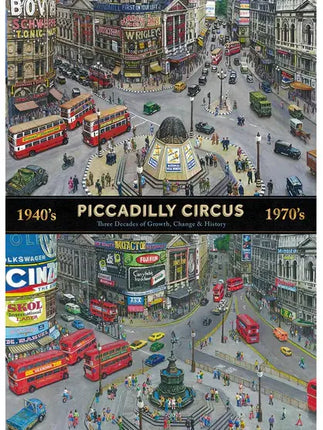 Gibsons Through the Decades - Piccadilly Circus Puzzel 1000 Stukjes
