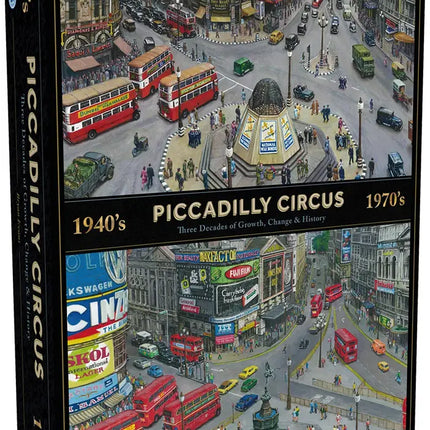 Gibsons Through the Decades - Piccadilly Circus Puzzel 1000 Stukjes
