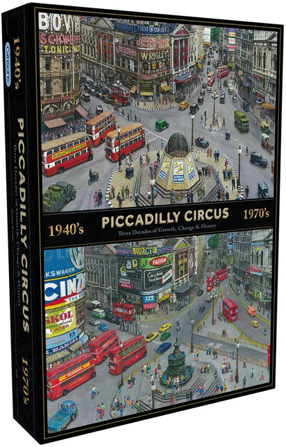 Gibsons Through the Decades - Piccadilly Circus Puzzel 1000 Stukjes