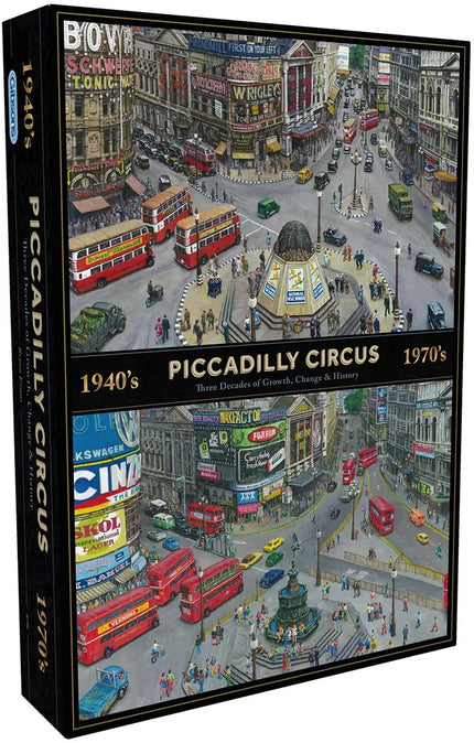 Gibsons Through the Decades - Piccadilly Circus Puzzel 1000 Stukjes