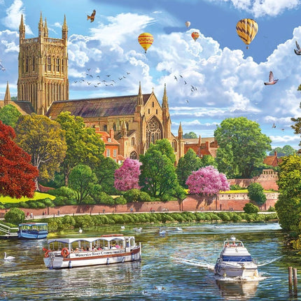 Gibsons Worcester from the River Puzzel 500 Stukjes