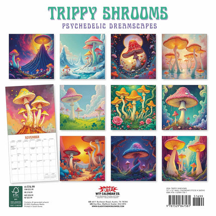 Gladstone Media Fantasie Paddenstoelen Kalender 2026