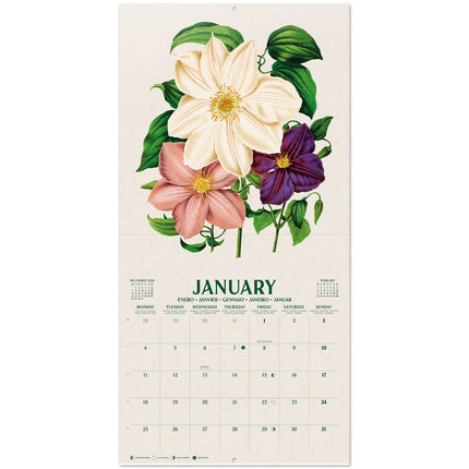 Grupo Vintage Bloemen Kalender 2027