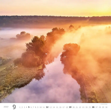 Helma Wandkalender 2027 Aqua