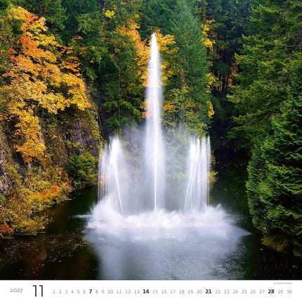 Helma Wandkalender 2027 Aqua