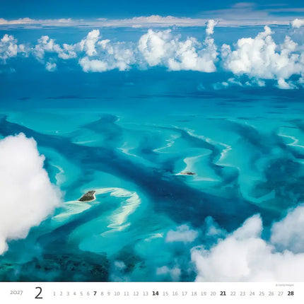 Helma Wandkalender 2027 Aqua