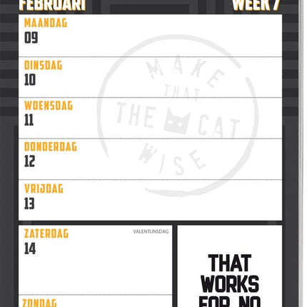 Inter-Stat Make That The Cat Wise Weekkalender 2026