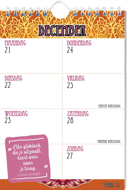 Inter-Stat Mindfulness Weekkalender 2026